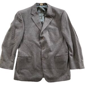 Jos A Bank Men’s 44R Blazer Wool Cashmere Three Button Sports Jacket Brown